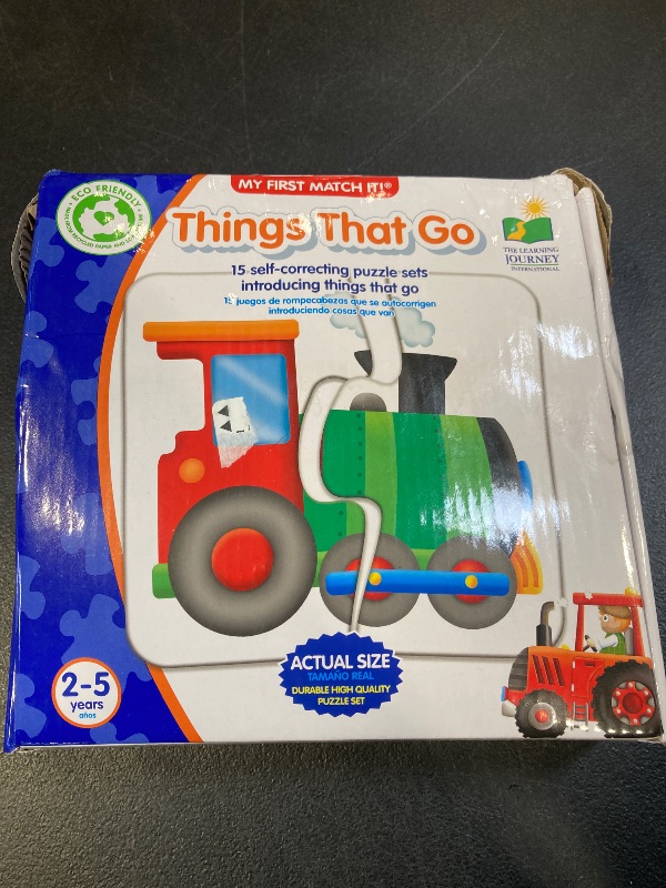 Photo 1 of The Learning Journey: My First Match It - Things That Go - 15 Self-Correcting Vehicle Matching Puzzles