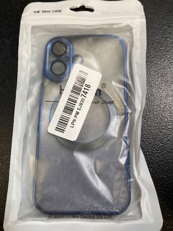 Photo 1 of Hython for iPhone 16 Case Clear Magnetic Glitter Phone Cases [Compatible with MagSafe] Full Camera Lens Protector Slim Gradient Sparkle Luxury Plating Shockproof Protective Cover Women, Deep Blue
