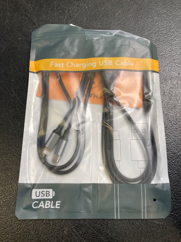 Photo 1 of 2Pack MFi Certified 3ft USB-C to Lightning Cable - Fast Charging for iPhone 14-8, iPad
