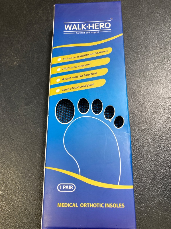Photo 1 of Inserts Relieve Plantar Fasciitis - Flat Feet Insoles Arch Supports, Orthotic Insoles for Foot Pain Arch Pain Reduce Muscle Fatigue Absorb Shock (Men's 4-4 1/2 | Women's 6-6 1/2)