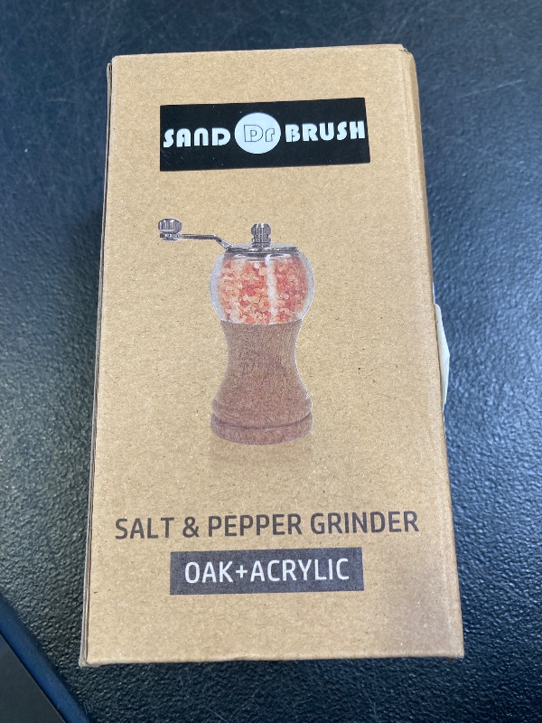 Photo 1 of Salt and Pepper Grinder Set, Pepper Mills Classical Roast Black Wooden Manual Pepper Grinder Set Metal Hand Shake Sea Salt Mill, Ceramic Core Grinding Enjoy Fresh Ground Pepper Sea Salts Spices