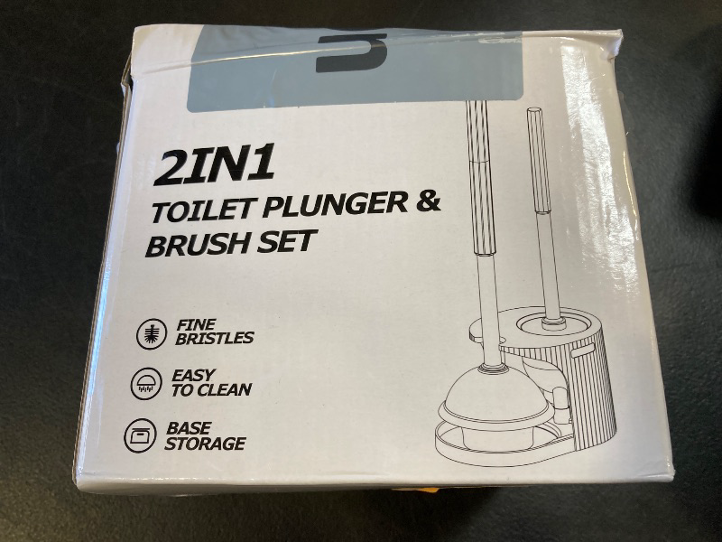 Photo 1 of FORASTO 2 in 1 Toilet Plunger and Brush Set, Extended Handle Plunger, Toilet Bowl Brush Plunger Set, Bathroom Cleaning Tools ?Toilet Brush Plunger Combo, Cleaning Brush, Bathroom Cleaning Supplies
