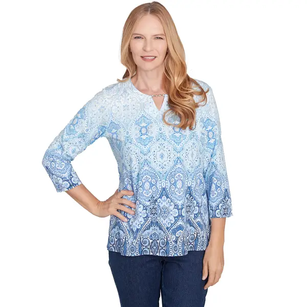 Photo 1 of Women's Ombre Medallion Knit Top M