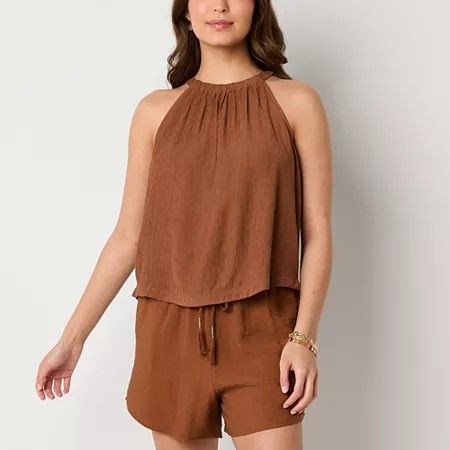 Photo 1 of A.n.a Womens Halter Neck Sleeveless Tank Top, Medium, Brown