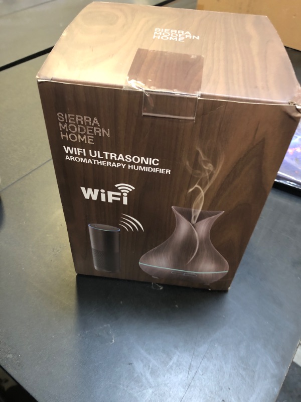 Photo 1 of Smart WiFi Wireless Essential Oil Aromatherapy 400ml Ultrasonic Diffuser & Humidifier with Alexa & Google Home Phone App & Voice Control - Create Schedules - LED & Timer Settings Dark Brown