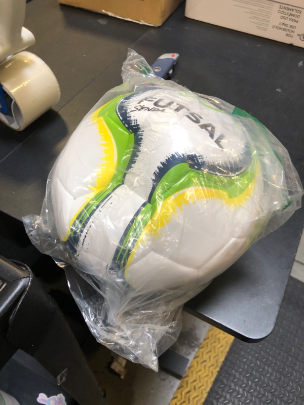 Photo 1 of SENDA Rio Match Futsal Ball, Fair Trade Certified, Green/Yellow, Size 4 (Ages 13 & Up)