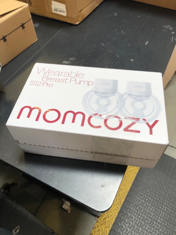 Photo 1 of Momcozy Wearable Electric Breast Pump – Portable, Wireless, Adjustable Suction, Soft DoubleFit Flanges, Smart Display (24mm, 2-Pack, Light White)