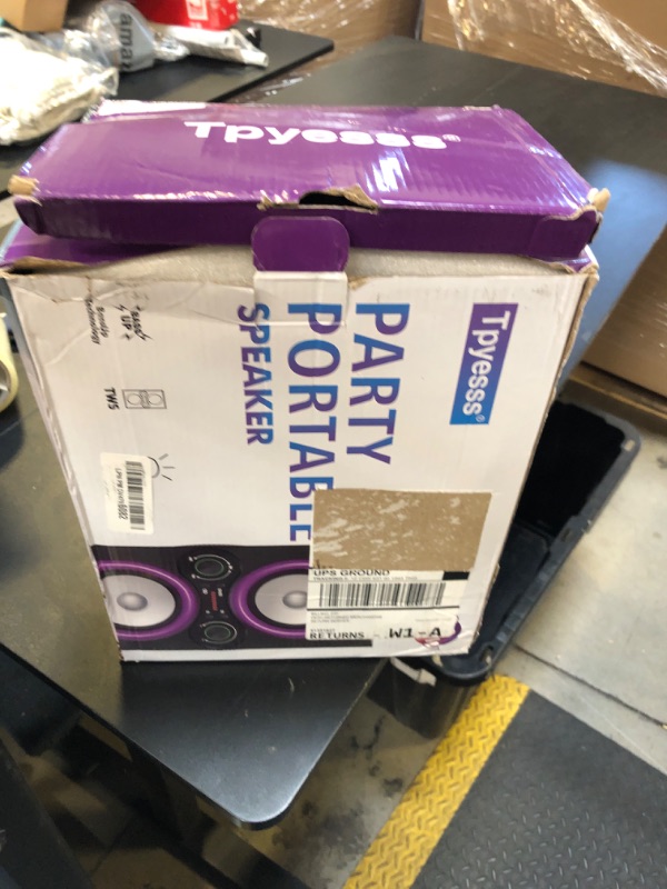 Photo 1 of TPyesss Bluetooth Speakers, 80W(Peak) Wireless TWS Portable Bluetooth Speaker, Beat-Driven Lights, 100dB Loud Stereo Speaker with BassUp, Speakers with Subwoofer for Outdoor, Party, Camping