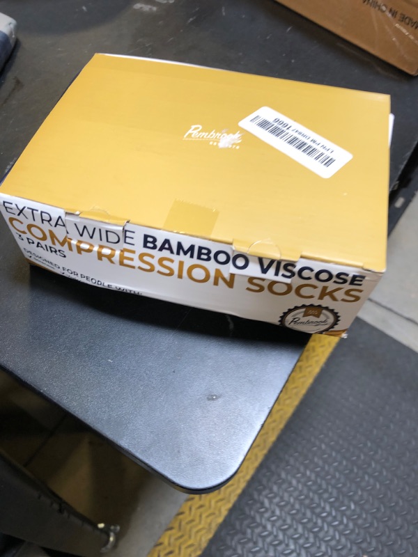 Photo 1 of Pembrook 3 Pairs Plus Size Compression Socks Wide Calf - 15-20 mmHg Bamboo Viscosefor Women Plus Size Socks for Women Wide Calf Compression Pastel Stripes