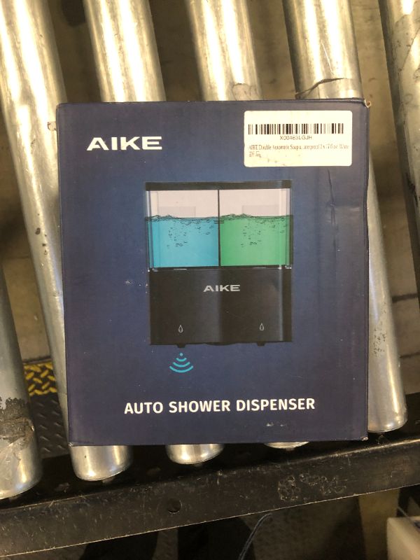 Photo 1 of AIKE Double Automatic Soap and Shower Dispenser Wall Mount 2 Chambers Dispenser IPX7 Waterproof 2 x 17 fl oz. White