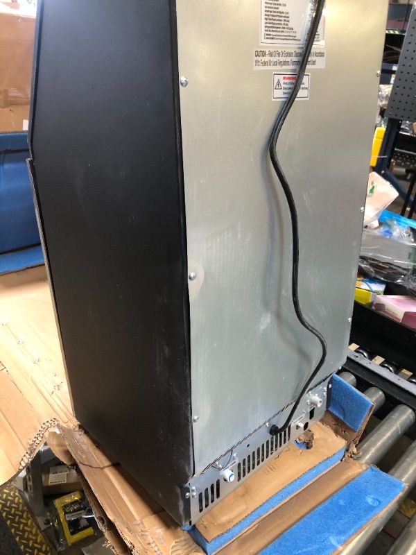 Photo 1 of Antarctic Star Commercial Ice Makers Machine Stainless Steel Makers 100 Lbs of Ice Per 24H with 33 Pounds Storage Capacity Ice Cubes Freestanding Party/Bar/Restaurant Scoop Connection Hose Silver