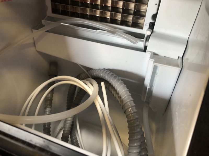 Photo 1 of Antarctic Star Commercial Ice Makers Machine Stainless Steel Makers 100 Lbs of Ice Per 24H with 33 Pounds Storage Capacity Ice Cubes Freestanding Party/Bar/Restaurant Scoop Connection Hose Silver