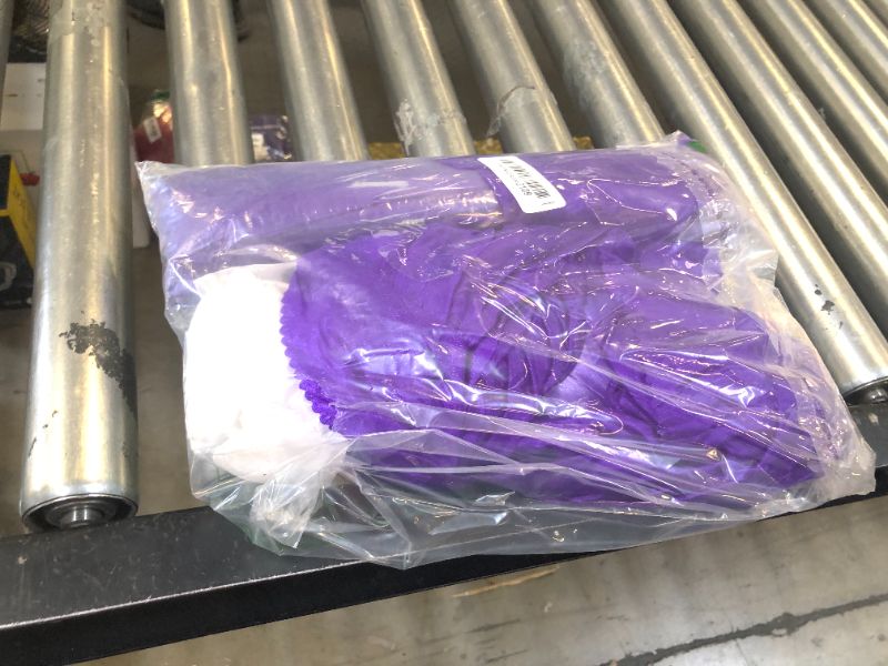 Photo 1 of WXHVLTT 2 Pairs Artificial Silk Belly Dance Fans, 1.8 Meter/ 5.91 ft Long Belly Dance Silk Fan, Long Folding Imitated Silk Fans for Dancing Show Arts (White-Purple)