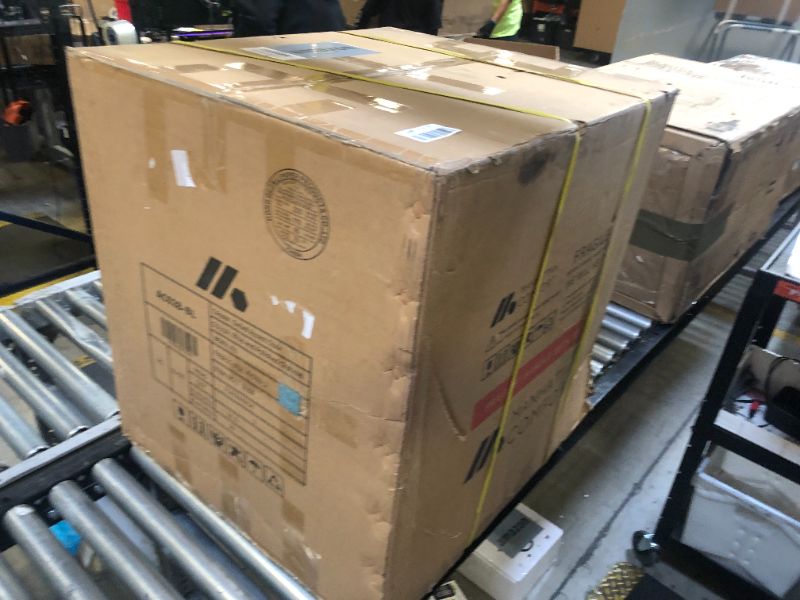 Photo 1 of -FACTORY SEALED- Manhattan Comfort Caisson Blue and Polished Chrome Twill Swivel Accent Chair (Set of 2)