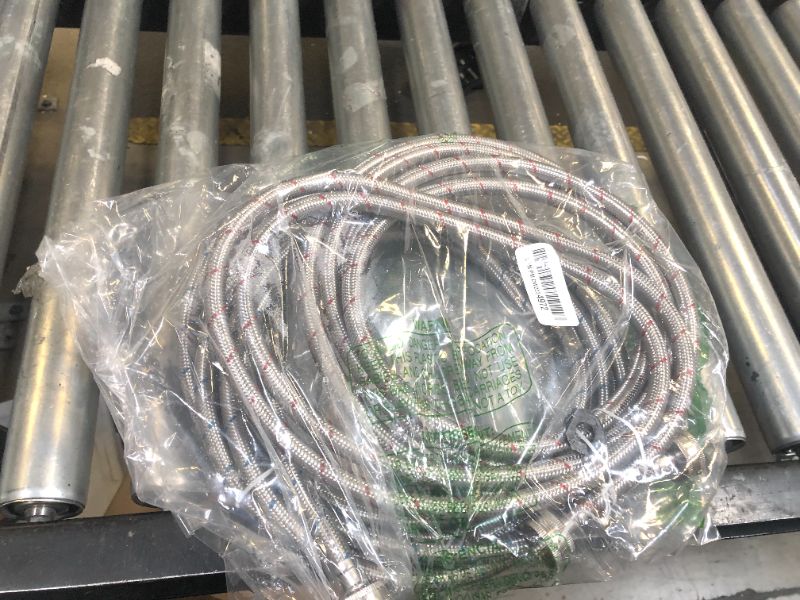 Photo 1 of 15ft LONG Washing Machine Hoses UPGRADE by Blutoget- Braided Stainless Steel Washer Hoses - Hot and Cold Water Lines 3/4'' Standard Interface -Burst Proof Leak Free Hose (2 Pack) - 10 YEARS GUARANTEE