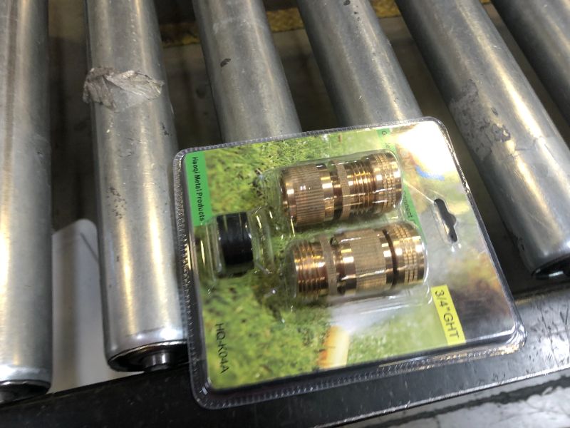 Photo 1 of HQMPC Garden Hose Quick Connect Solid Brass Quick Connector Garden Hose Fitting Water Hose Connectors 3/4 inch GHT (2SETS)