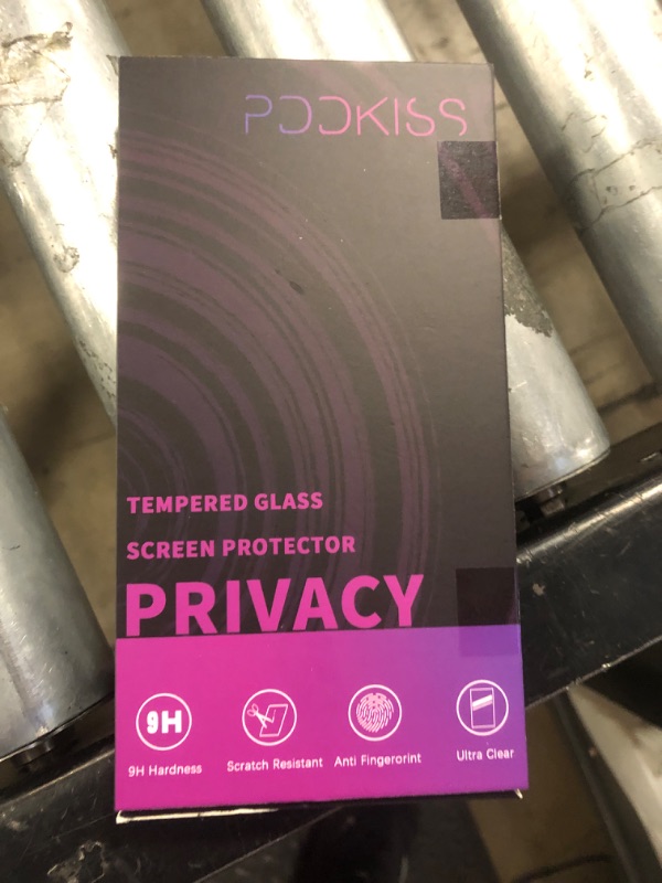 Photo 1 of PDDKISS Compatible for iPhone 16 Pro Privacy Screen Protector Tempered Glass 6.3 Inch, Purple Gradient Anti Spy Anti Blue Light HD Easy Installation