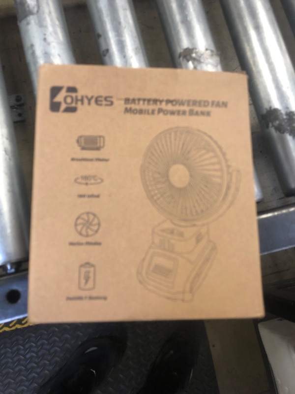 Photo 1 of ohyes Cordless Jobsite Fan Fit For DeWALT 20V Max Battery Brushless Motor With USB A+C Fast Charging For Camping Workshop and Construction Site(Battery not included)