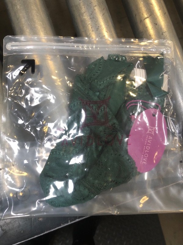Photo 1 of Avidlove Women's Panties Sexy Lace Thongs Green Lace Panty Soft Breathable Panties Floral Lacy V-Shape Tangas Dark Green Medium