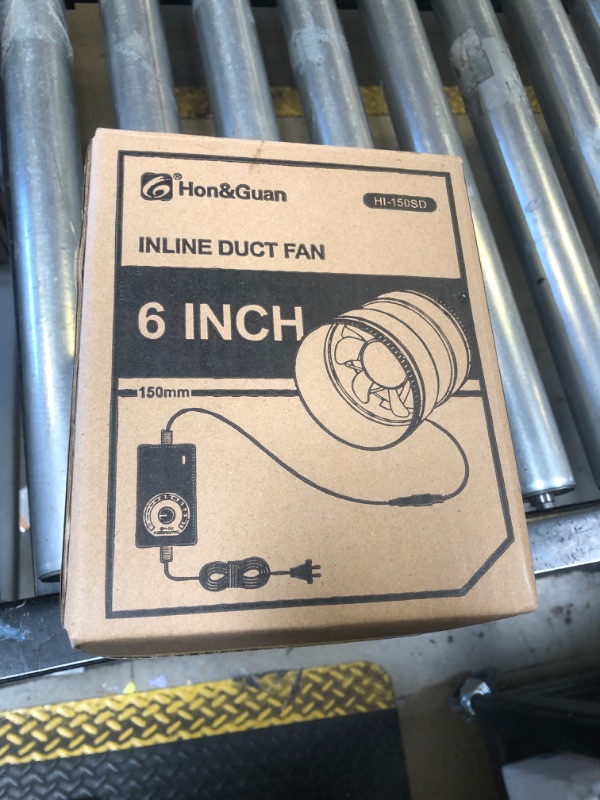 Photo 1 of Hon&Guan 6 Inch Inline Booster Duct Fan with Speed Controller - 345 CFM Airflow with 19.2W Ultra-Low Power and Low Noise