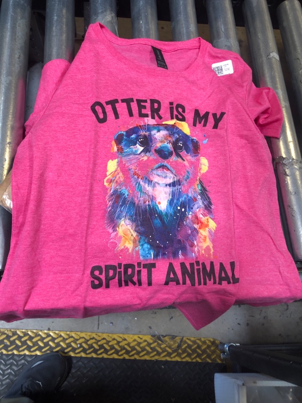 Photo 1 of Otter Is My Spirit Animal Funny Graphic Painting Otter Lover T-Shirt

