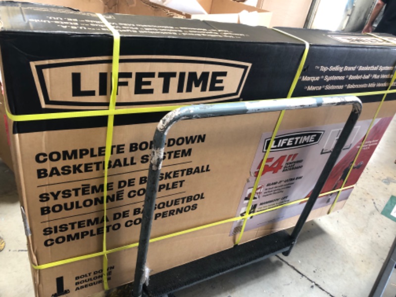 Photo 1 of Lifetime 54" Mammoth Deluxe In-Ground Basketball Hoop, Mammoth Lift Adjustable Height, Tempered Glass Backboard Bolt Down System