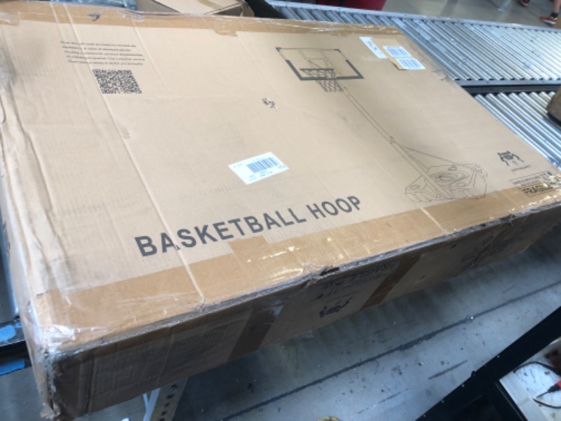Photo 1 of Basketball Hoop,Portable Basketball Hoop System for Outdoor, Adjustable Height 5.7-10ft 45in Backboard Basketball Goal for Kids Teen and Adult Coal Black