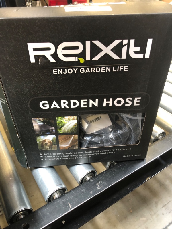 Photo 1 of Relxitl Garden Hose, Flexible Water Hose, Ultra Lightweight Non-Expanding hose with 10 Function Sprayer, Leak proof, Pressure Resistant for Yard, Outdoor (Black, 50FT)