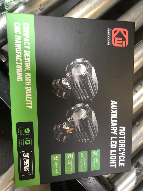 Photo 1 of Motorcycle Auxiliary LED Light Driving Spotlights White/Amber Fog Lights with Mount Brackets Wire Harness Waterproof Offroad Work Lights Compatible with Motorcycle J-eep Car Truck 60W Driving Lamps