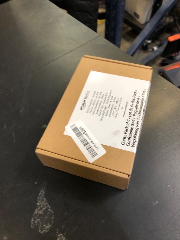 Photo 1 of Amazon Basics 4-Pack 9 Volt Lithium High-Performance Batteries, 10-Year Shelf Life, Long Lasting Power