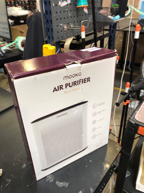 Photo 1 of Air Purifiers for Home Large Room 1650ft² with PM2.5 Air Quality Sensor, MOOKA H13 HEPA Filter Air purifier for Pets Smoke Dust Pollen Dander Odor, Air Cleaner with Auto/Sleep Mode for Bedroom, White