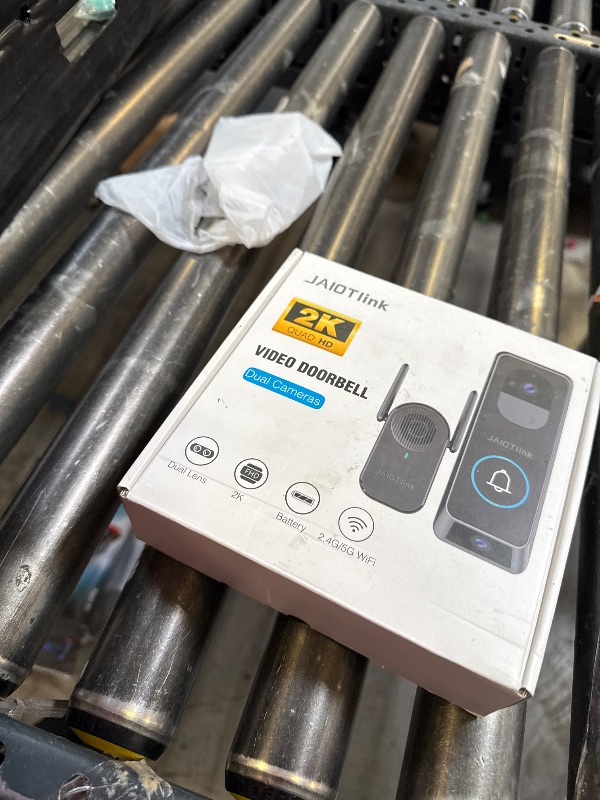 Photo 1 of JAIOTlink 2K Dual Lens Video Doorbell Camera Wireless with Chime, Package Protection, 64GB SD Card, Voice Changer, Human Detection, Night Vision, Compatible with Alexa
