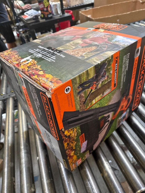 Photo 1 of BLACK+DECKER Electric Leaf Blower, Leaf Vacuum and Mulcher 3 in 1, 250 mph Airflow, 400 cfm Delivery Power, Reusable Bag Included, Corded (BEBL7000)