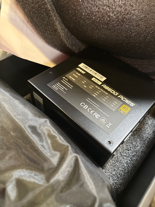 Photo 1 of MSI MPG A850G PCIE 5.1 & ATX 3.1 Gaming Power Supply - Full Modular - 80 Plus Gold Certified 850W - 100% Japanese 105°C Capacitors - Compact Size - ATX PSU - 10 Year Warranty