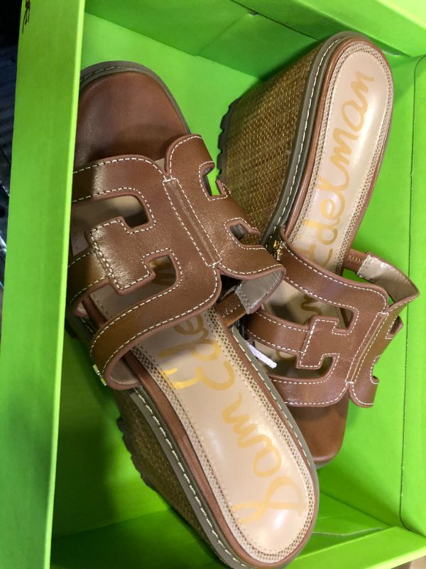 Photo 1 of Sam Edelman Women's Laine Wedge Sandal, Rich Cognac, 7