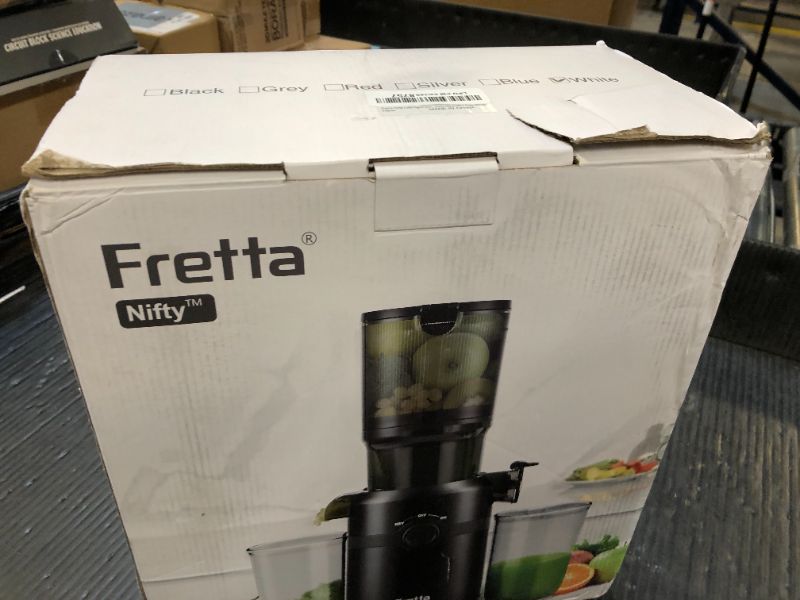 Photo 1 of Cold Press Juicer Machines,Fretta Slow Masticating Juicer Machines with 4.25" Large Feed Chute,Fit Whole Fruits & Vegetables Easy Clean Self Feeding,High Juice Yield,BPA Free (White)