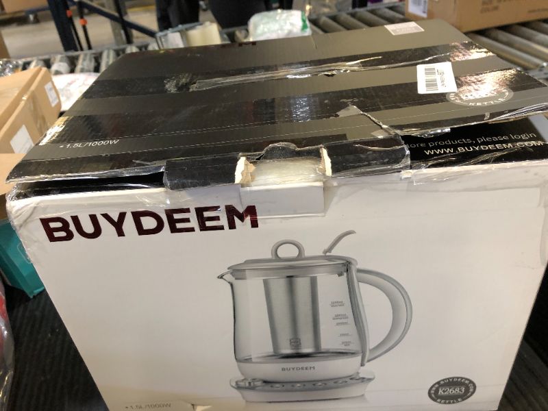 Photo 1 of BUYDEEM K2683 Health-Care Beverage Tea Maker and Kettle, 9-in-1 Programmable Brew Cooker Master, 1.5 L, Spruce Blue