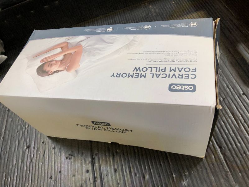 Photo 1 of Osteo Cervical Pillow for Neck Pain Relief, Hollow Design Odorless Memory Foam Pillows with Cooling Case, Adjustable Orthopedic Bed Pillow for Sleeping, Support for Side Back Sleepers
