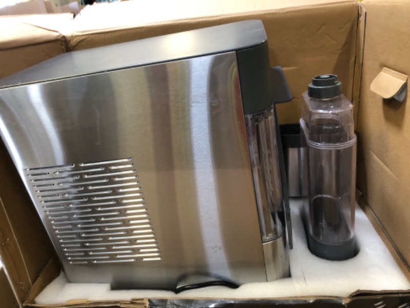 Photo 1 of GE Profile Opal 2.0 XL with 1 Gallon Tank, Chewable Crunchable Countertop Nugget Ice Maker, Scoop included, 38 lbs in 24 hours, Pellet Ice Machine with WiFi & Smart Connected, Stainless Steel