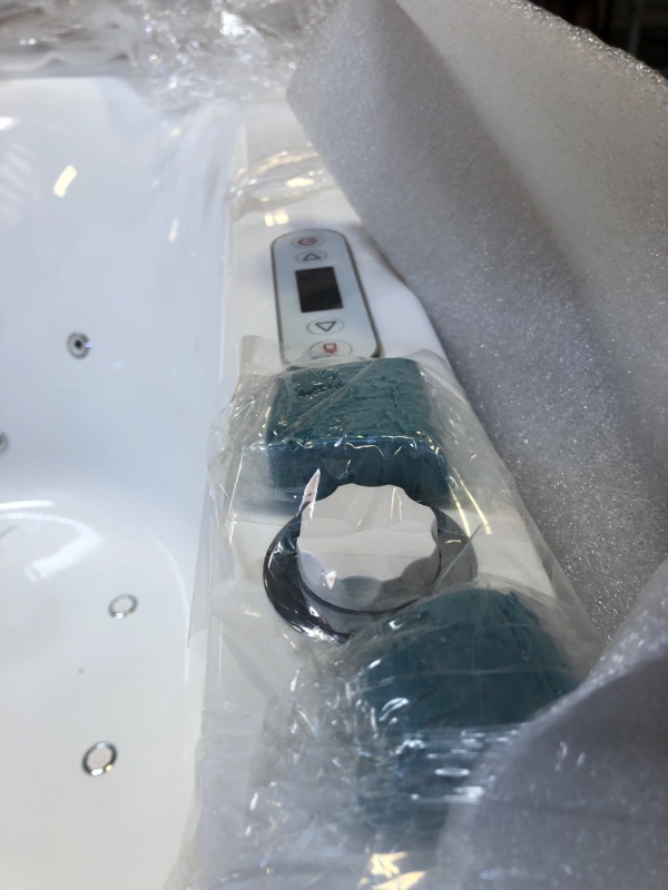 Photo 1 of WOODBRIDGE 59" x 31-1/2" Whirlpool Water Jetted and Air Bubble Freestanding Heated Soaking Combination Bathtub with LED control panel,BJ-100