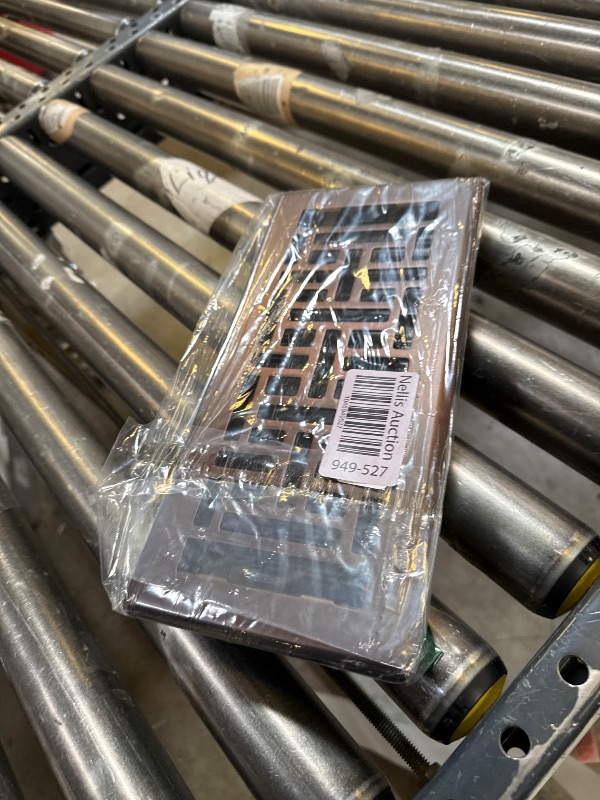 Photo 1 of Decor Grates AJH410-RB Oriental Floor Register, 4x10 Inches, Rubbed Bronze Finish