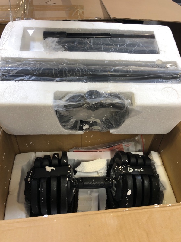 Photo 1 of Lifepro Adjustable Dumbbells - 15Lb 25Lb 43Lb 55Lb 90Lb 6in1 Adjustable Weight, Compact Quick Dumbbells set/single for Full Body Exercise & Fitness Home Gym