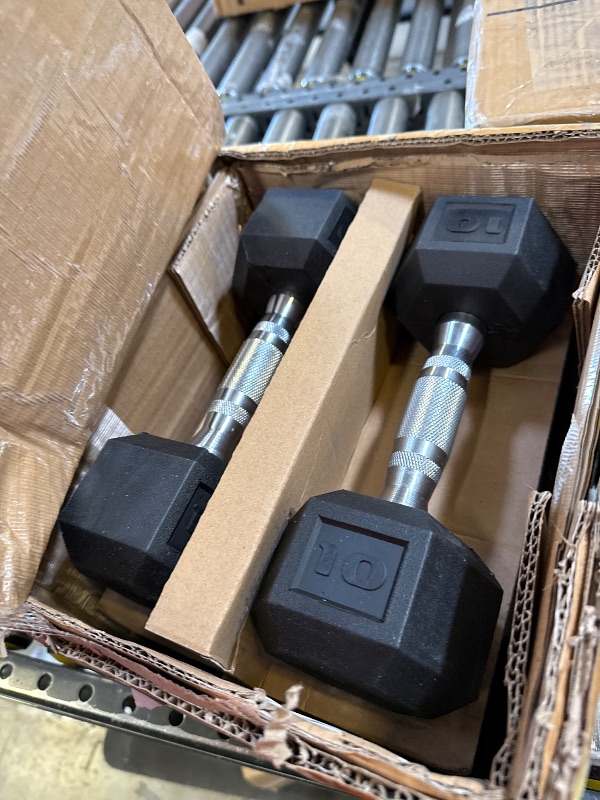 Photo 1 of CAP Barbell 50lb Coated Hex Dumbbells, 10x2 15x2, Part of 150lb Set