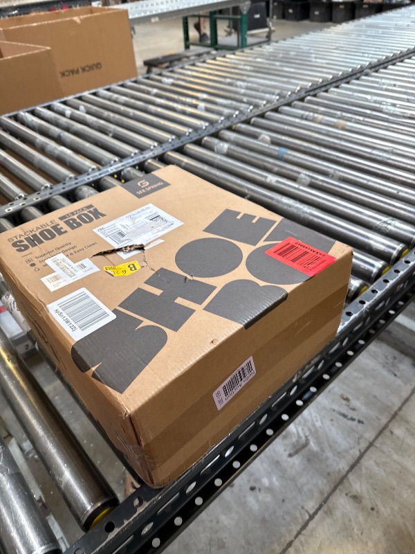 Photo 1 of SEE SPRING Large 15 Pack Shoe Storage Box, Clear Plastic Stackable Shoe Organizer for Closet, Space Saving Foldable Shoe Rack Sneaker Container Bin Holder