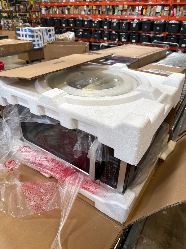 Photo 1 of Toshiba ML-EM62P(SS) Large Countertop Microwave with Smart Sensor, 6 Menus, Auto Defrost, ECO Mode, Mute Option & 16.5" Position Memory Turntable, 2.2 Cu Ft, 1200W, Stainless Steel