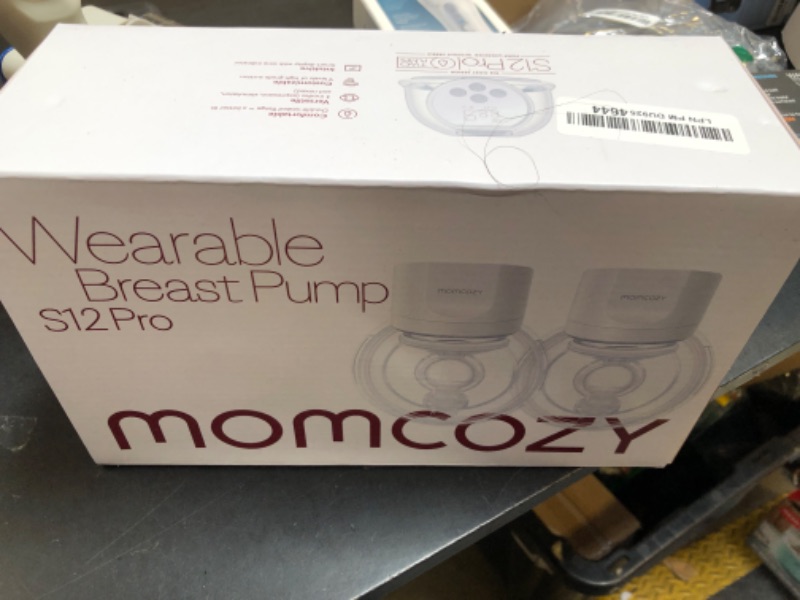 Photo 1 of Momcozy Wearable Electric Breast Pump – Portable, Wireless, Adjustable Suction, Soft DoubleFit Flanges, Smart Display (24mm, 2-Pack, Light White)