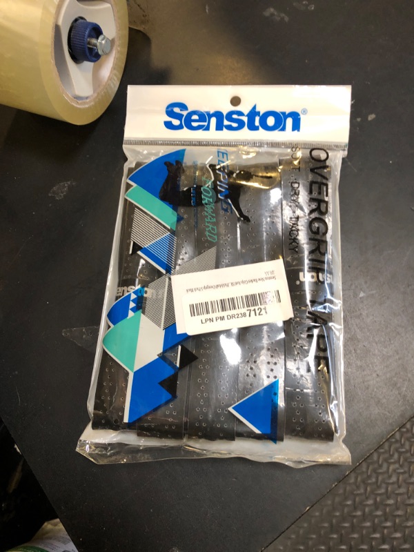 Photo 1 of Senston New Racket Grip Anti Slip Perforated Super Absorbent Tennis Overgrip Badminton Overgrip Pickleball Overgrip 5 Pack Black