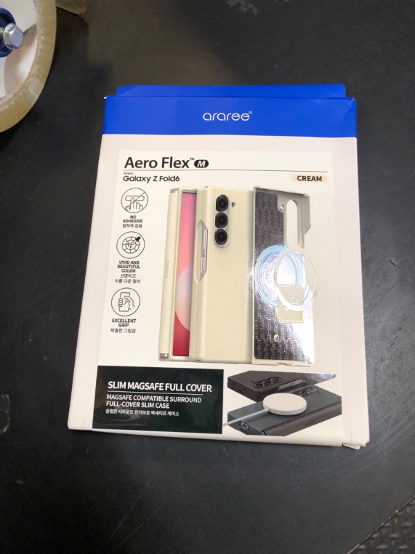 Photo 1 of araree Aero Flex M Galaxy Z Fold 6 Case ?Improved Version? with Hinge Protection, Compatible with Magsafe Accessories & Chager Anti-Fingerprint,Thin & Slim, (Cream, Z FOLD 6)