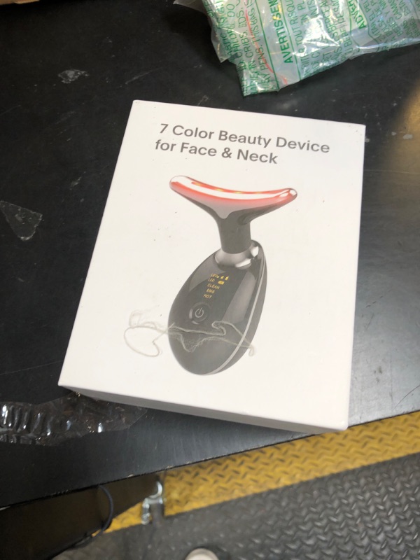 Photo 1 of ELISHINE Light Based Multifunctional Facial Massager, 7 Color Portable Face Massager Tool for Skin Care, Glossy Black