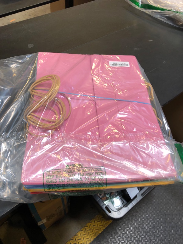 Photo 1 of BLEWINDZ 50Pcs Kraft Gift Bags Bulk Large Size 16"x6"x12", Colorful Paper Bags with Handles, Shopping Bag for Grocery, Party Favor Bag (10 Colors)
